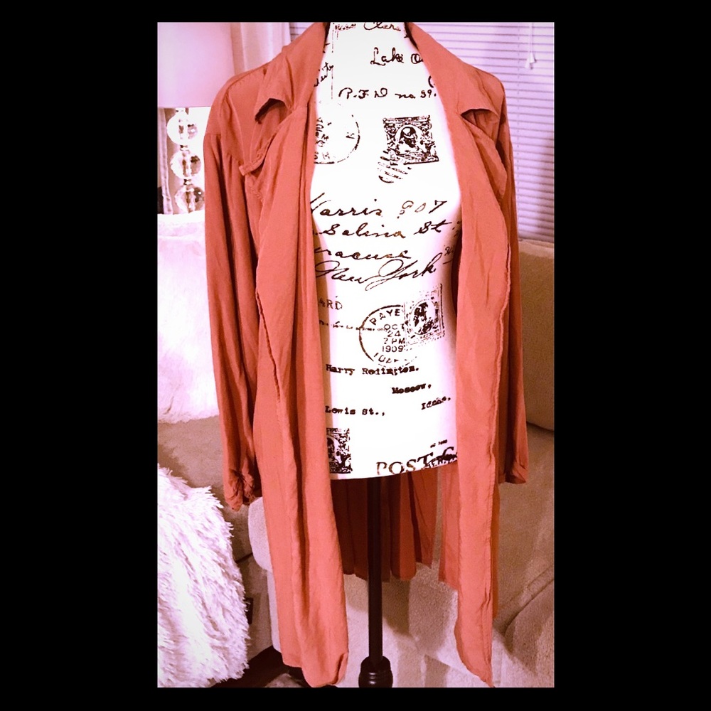 Long long sleeve cardigan apricot